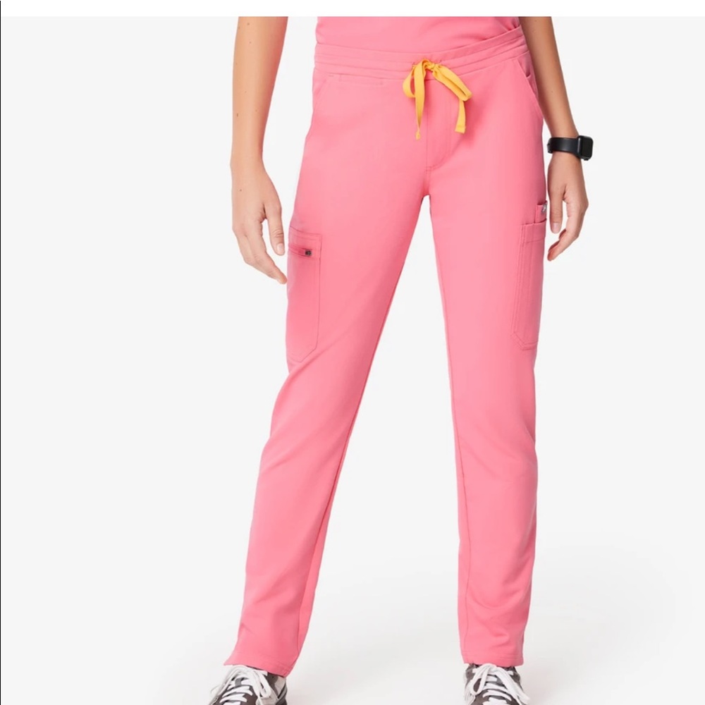Neon Pink Figs Yola Scrub Pants (XXS/Tall) - NWOT